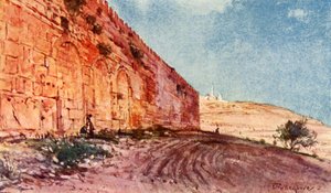 Jerusalem. - Das Dreifach-Tor des Tempelbereichs, 1902 von John Fulleylove