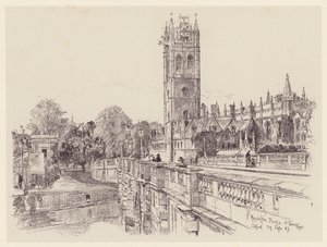 Magdalen College von der Brücke von John Fulleylove
