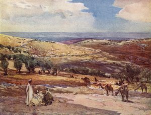 Auf der Straße von Jerusalem nach Bethanien von John Fulleylove