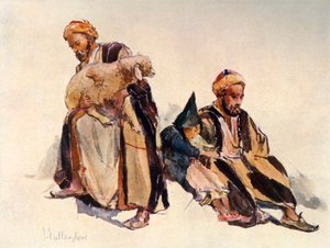 Syrische Hirten und Hirtenjunge, 1902 von John Fulleylove
