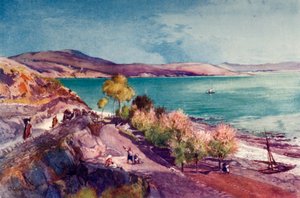 Der See Genezareth, Blick nach Norden von Tiberias, 1902 von John Fulleylove