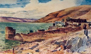 Der See von Galiläa, Blick nach Süden von Tiberias von John Fulleylove