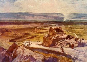 Die Ebene von Jericho in Richtung der Berge von Moab, 1902