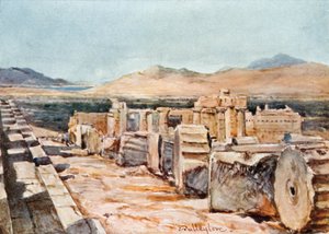Die Propyläen vom nördlichen Rand der Plattform des Parthenon von John Fulleylove