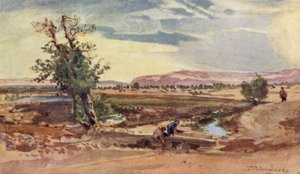 Der Bach, der aus der Quelle von Elisha fließt