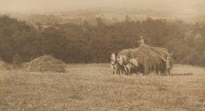 Heu laden, 1890-1900 von John G. Bullock