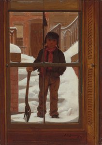Kann ich den Schnee schaufeln?, 1871 von John George Brown