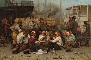 Mittagspause der Hafenarbeiter, 1879