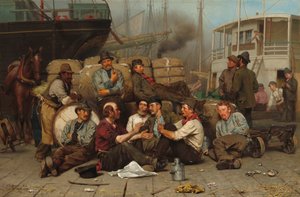 Mittagspause der Hafenarbeiter, 1879
