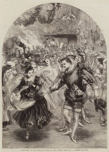 Weihnachten in der baronialen Halle in alten Zeiten von John Gilbert