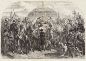 Treffen von Heinrich VIII. und Franz I. in der Nähe von Ardres, das Feld des Goldenen Tuchs