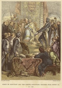 Simon de Montfort und die Barone fordern Reformen von Heinrich III. (1258 n. Chr.) von John Gilbert