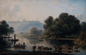 Blick auf Windsor Castle von der Themse von John Glover