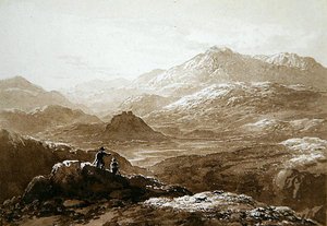Dolyddelan Castle und Moel Siabod von John Glover