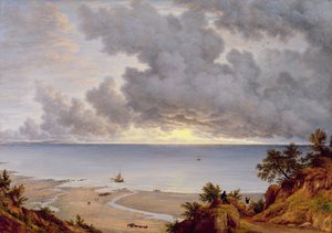 Blick von Shanklin, Isle of Wight, ca. 1827 von John Glover