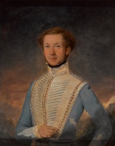 Leutnant Henry Briggs, 2. Madras Leichte Kavallerie, um 1832 von John Godwin Williams