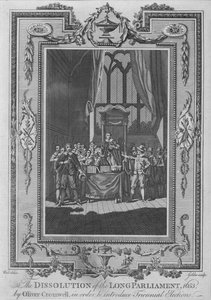 Die Auflösung des Langen Parlaments, 1653, durch Oliver Cromwell, um das Triennalgesetz einzuführen