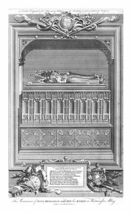 Das Denkmal von König Richard II. und Ann seine Königin, in der Westminster Abbey, Mitte des 18. Jahrhunderts von John Goldar