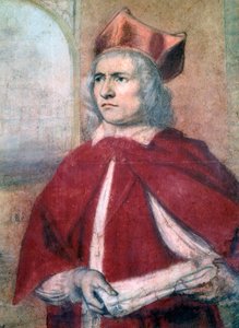 Schauspieler Henry Harris als Kardinal Wosley in Henry VIII von William Shakespeare von John Greenhill