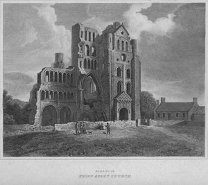 Überreste der Kelso Abbey Church, 1814