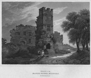 Überreste des Nordhauses, Mitford, Northumberland von John Greig