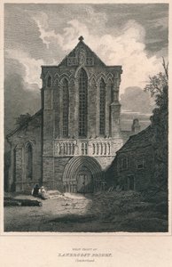 Westfassade der Lanercost Priory, Cumberland, 1814