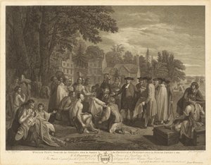 William Penns Vertrag mit den Indianern von John Hall after Benjamin West