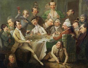 Eine Karikaturengruppe, ca. 1776 von John Hamilton Mortimer