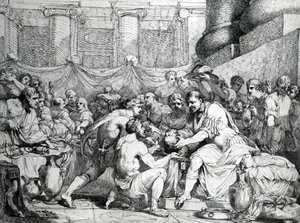 Marius empfängt den Kopf von Antonius