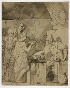 Soldaten erfrischen sich von John Hamilton Mortimer