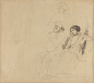 Studie für "Die rustikalen Tänzer" von John Hamilton Mortimer