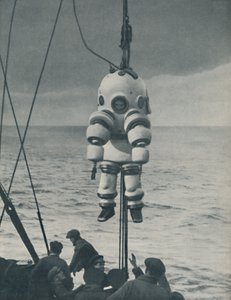 Der ewige Kampf gegen das Meer: Gepanzerte Hülle für den Tiefseetaucher, ca. 1935