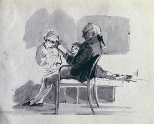 Ein Vater liest seinen Kindern vor von John Harden