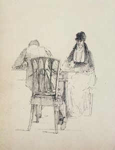 Ein Mann beim Lesen, ca. 1804-30 von John Harden