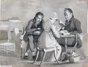 Ein Abend beim Lesen, 17. Februar 1812 von John Harden