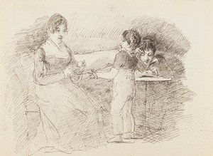 Junge hält Wolle, 1843 von John Harden