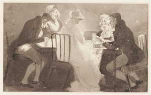 Gruppe an einem Tisch, 1806