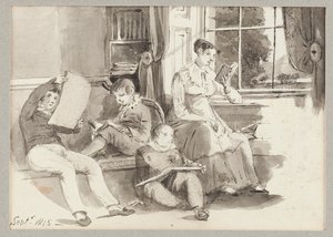Jessy und drei Kinder, 1815