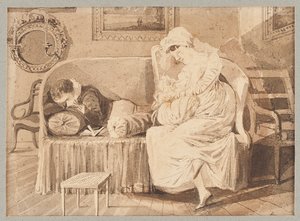 Drei auf einem Sofa, 1805