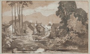 Blick nach Osten auf Ambleside, 1812 von John Harden