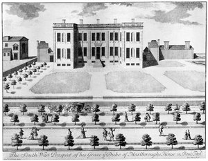 Marlborough House von Südwesten, 17. Jahrhundert, 1908