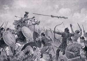 Eine römische Schlacht mit den Volskern von John Harris Valda