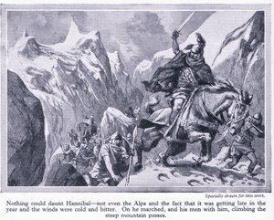 Wie Hannibal die Alpen überquerte, ca. 1950 von John Harris Valda