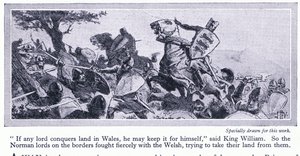 Wenn ein Lord Land in Wales erobert, darf er es für sich behalten, sagte König Wilhelm, ca. 1950 von John Harris Valda
