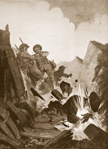 Leutnant A.V. Smith wirft sich auf eine scharfe Bombe und opfert sein Leben für seine Kameraden von John Harris Valda