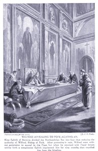 Wilfred appelliert an Papst Agatho AD 679, 1920er Jahre