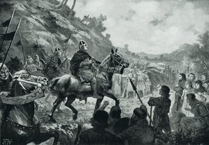 Wilhelms des Eroberers Marsch nach Wales von John Harris Valda