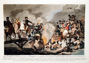 Französische Armee überquert die Beresina im November 1812