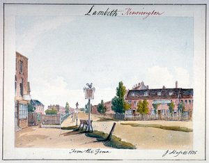 Blick auf Kennington, Lambeth, London, 1825 von John Hassell