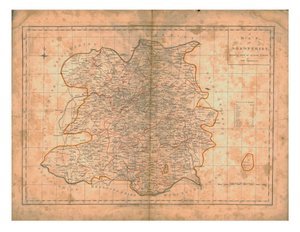 Karte von Shropshire, um 1788